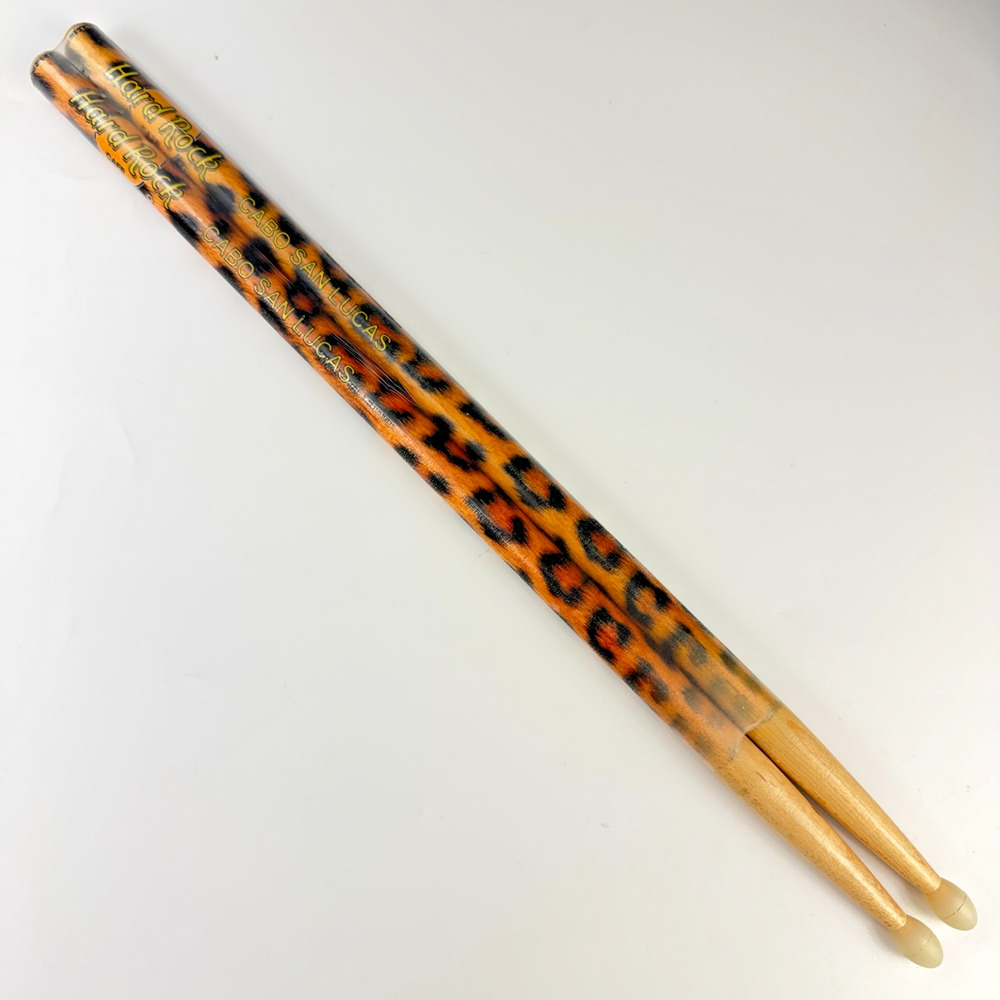Hard Rock Cafe Cabo San Lucas Authentic Drum Sticks - Cheetah Print Edition